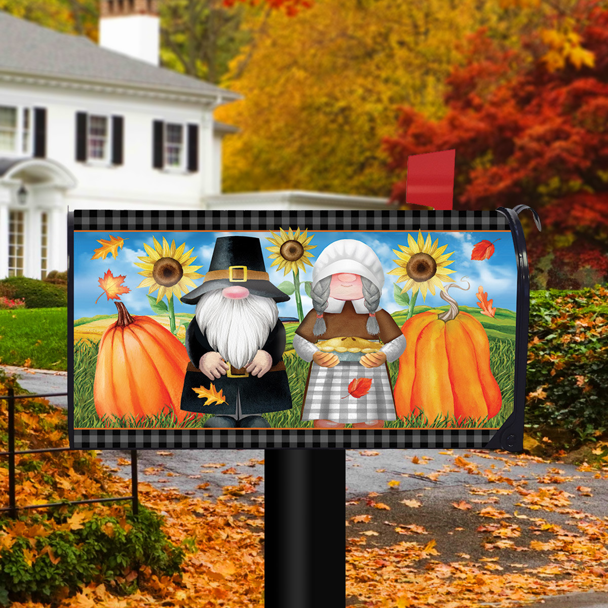 Be Grateful Fall Mailbox Cover - Thumbnail 3