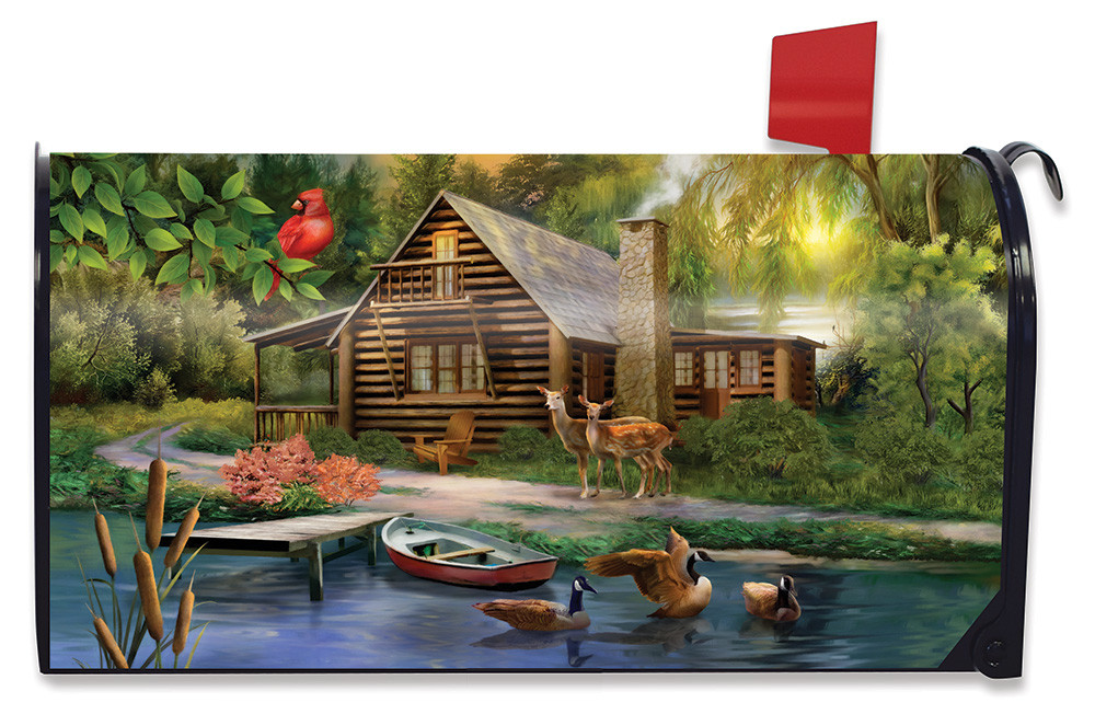 Lakeside Cabin Summer Mailbox Cover Briarwood Lane