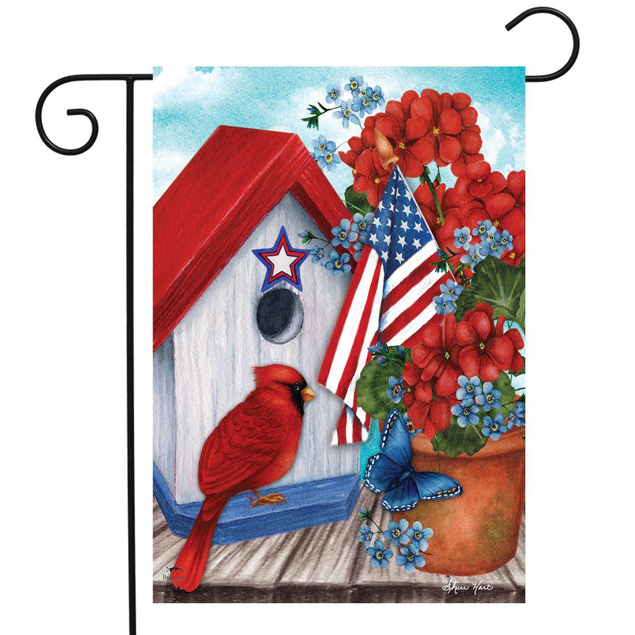 American Cardinal Garden Flag - Briarwood Lane