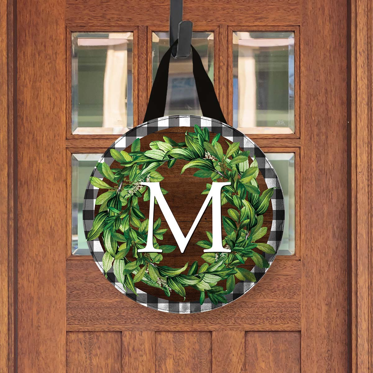 Briarwood Lane Wreath Monogram Door Hanger - Thumbnail 2