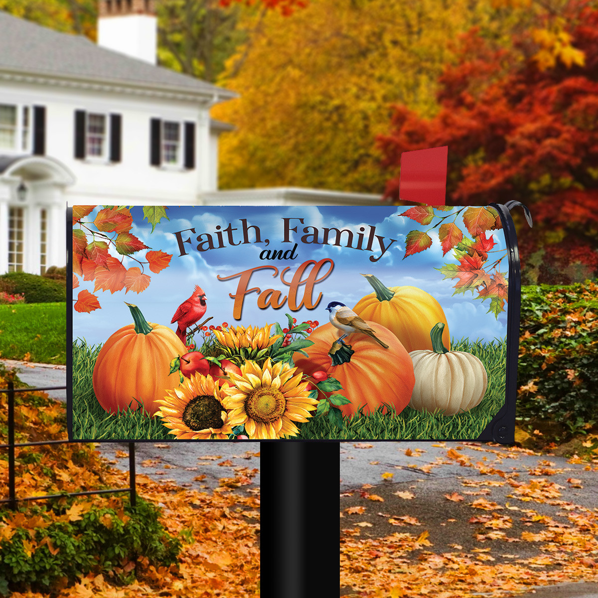 Faith Family and Fall Mailbox Cover - Thumbnail 5