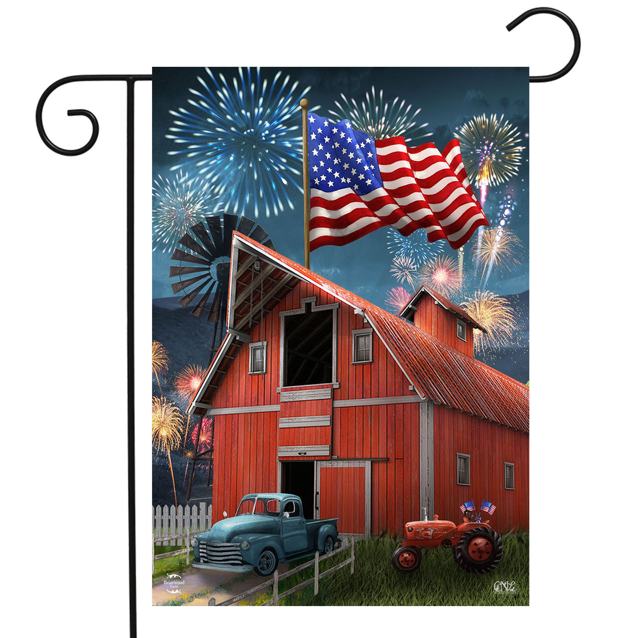 American Celebration Barn Garden Flag - Briarwood Lane