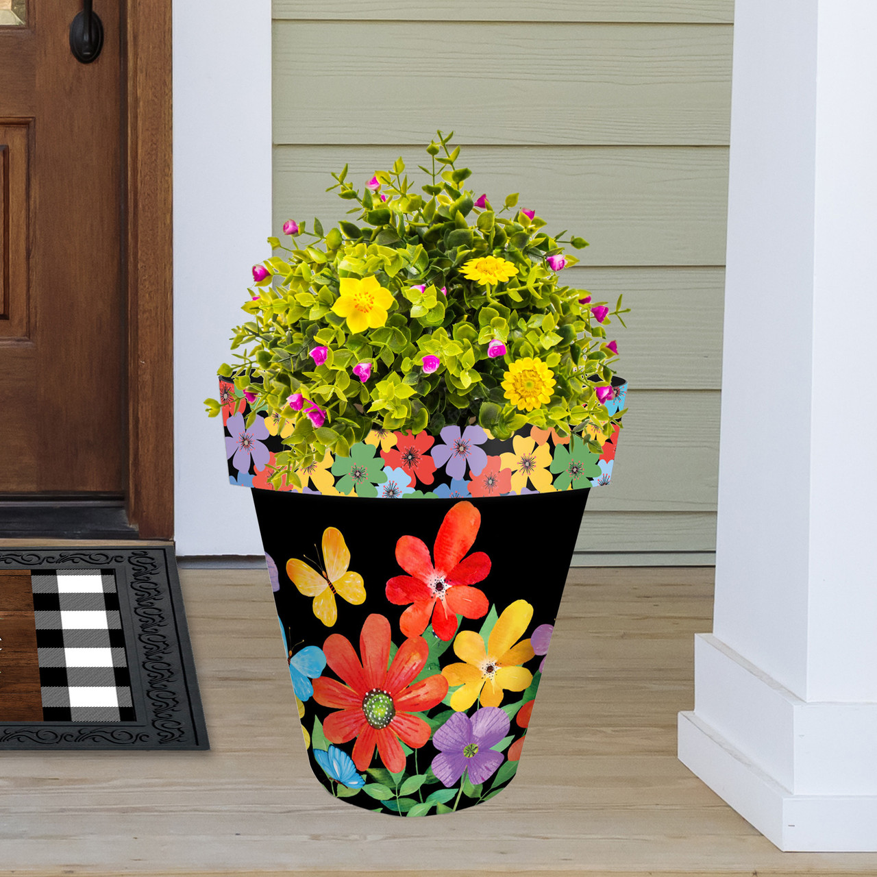 Whimsy Flowers Large Planter - Briarwood Lane