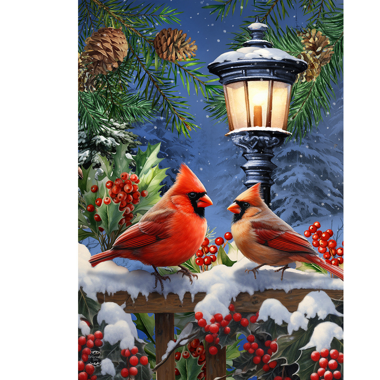 Briarwood Lane Cardinals House Flag