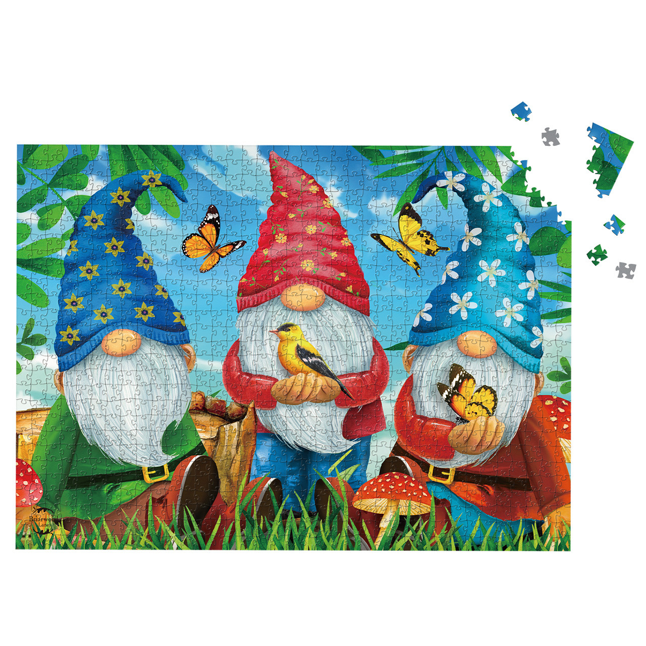 Gnome Sweet Gnome Spring 1000 Piece Jigsaw Puzzle - Briarwood Lane