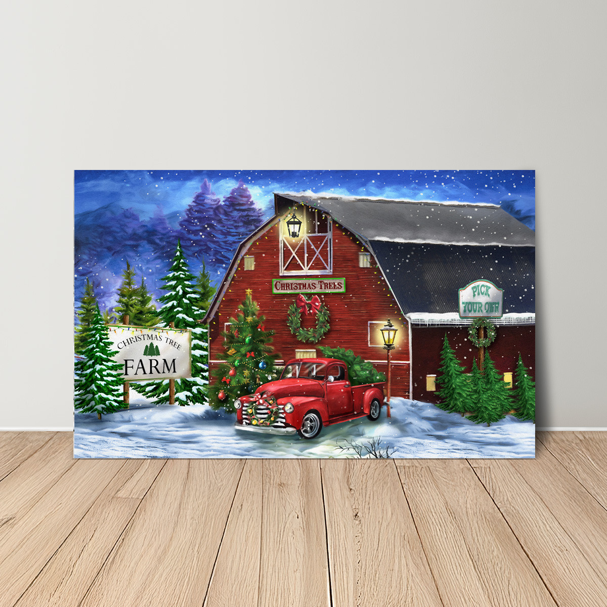 Christmas Tree Farm Large LED Canvas Art - Briarwood Lane