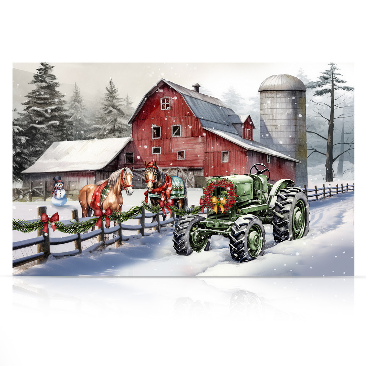 Farm Christmas Large LED Canvas Art - Briarwood Lane