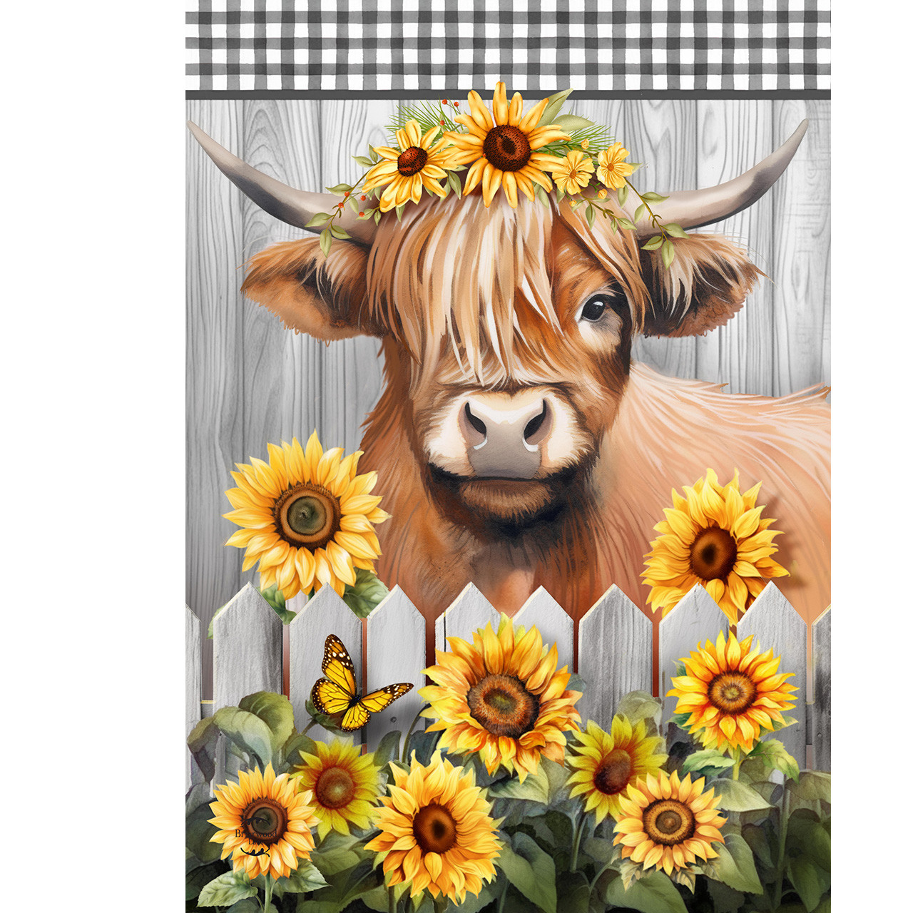 Briarwood Lane Highland Cow Garden Flag | eBay