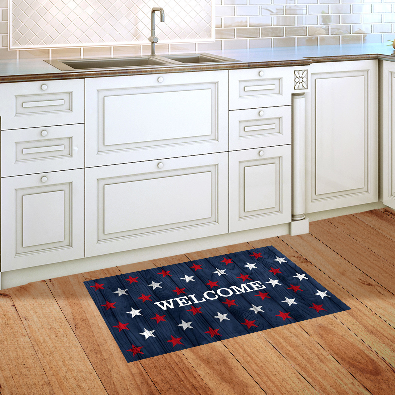 Wood American Flag Doormat - Briarwood Lane