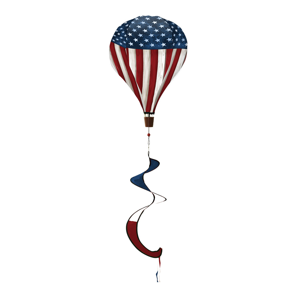 Ameri VINTAGE - Ameri◆BALLOON TRAINER Wooden American Flag Hot Air Balloon Spinner - Briarwood Lane