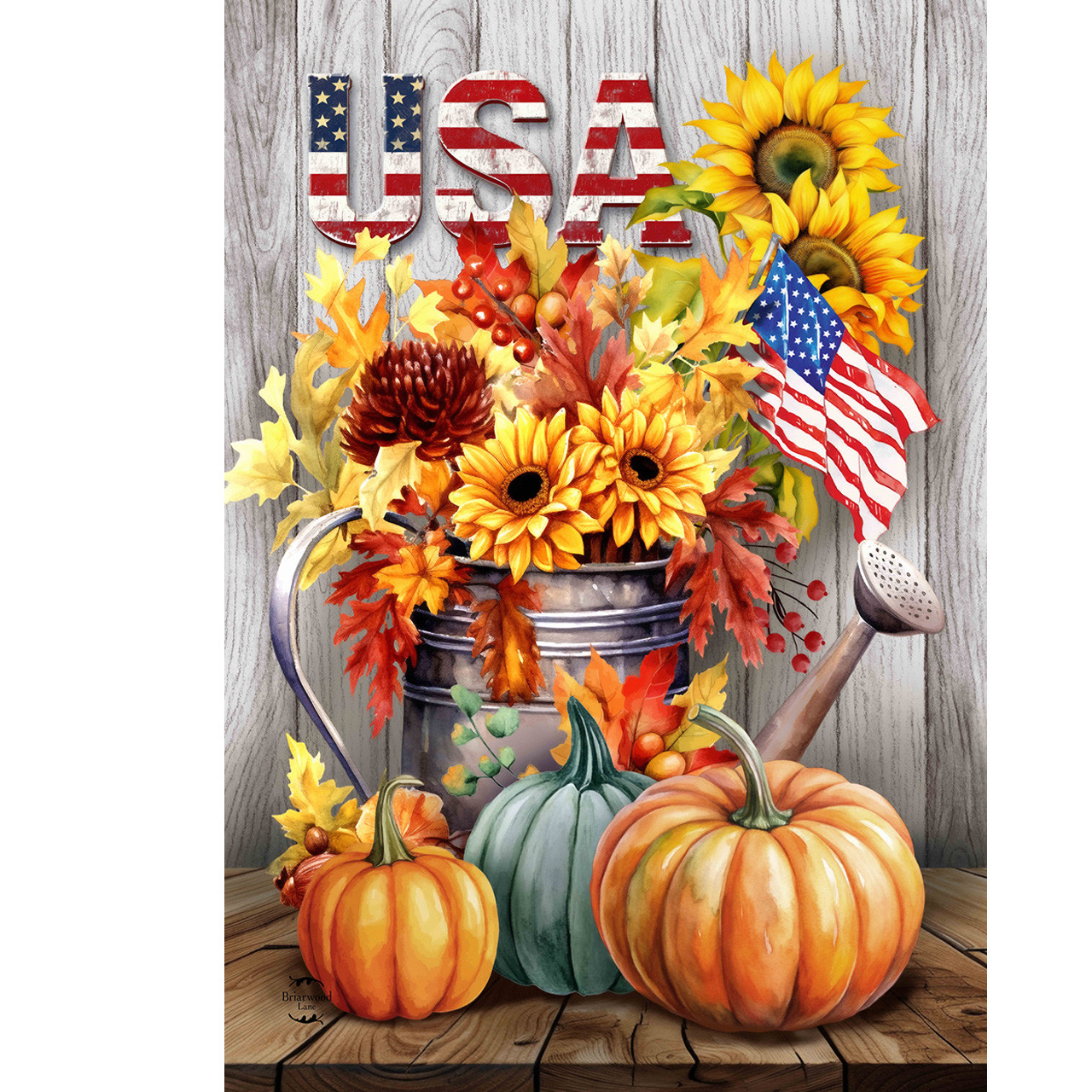 Briarwood Lane Americana Autumn House Flag - Thumbnail 2