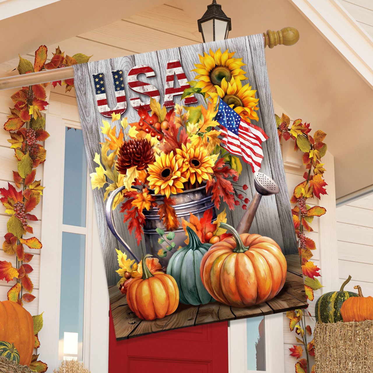 Briarwood Lane Americana Autumn House Flag - Thumbnail 3
