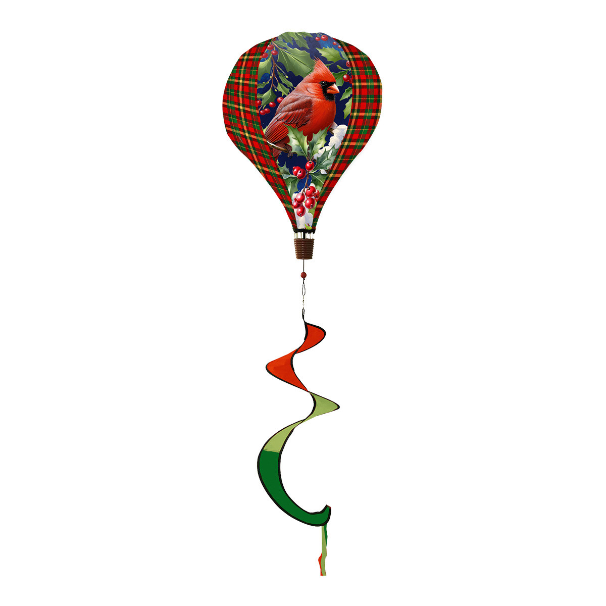 Cardinal and Holly Hot Air Balloon Spinner - Briarwood Lane