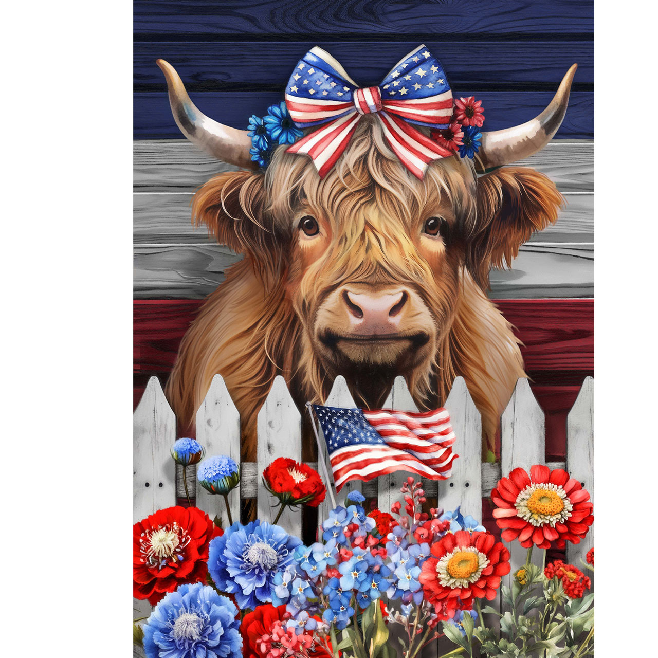 Briarwood Lane Highland Cow Garden Flag