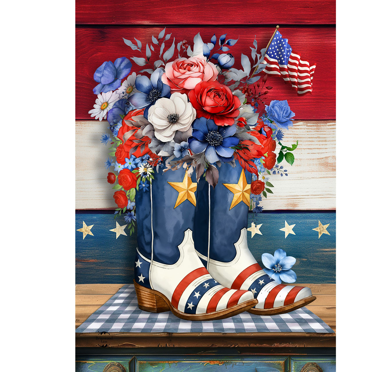 Patriotic Cowboy Boots Garden Flag - Briarwood Lane