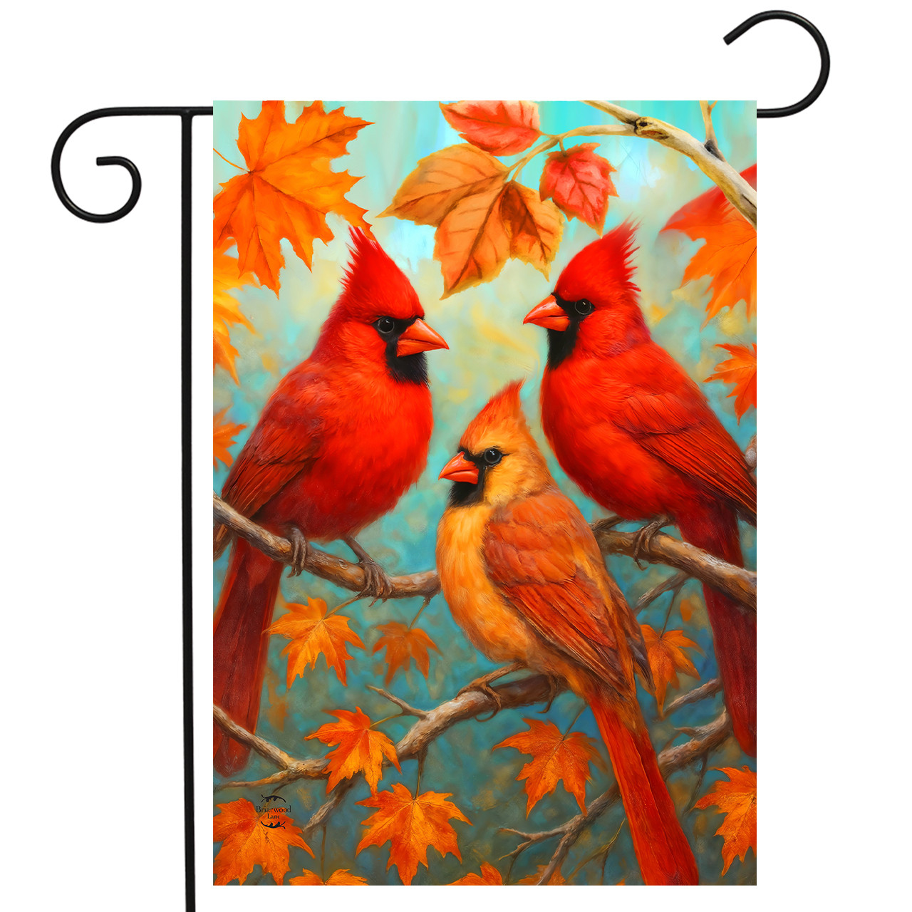 Fall Cardinal Trio Garden Flag - Briarwood Lane