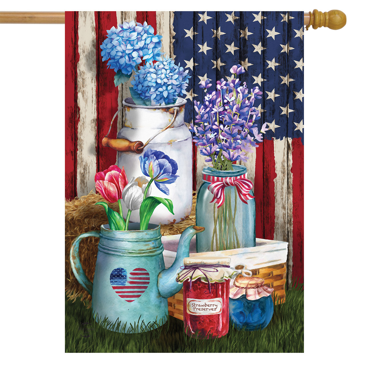 America the Beautiful Summer House Flag