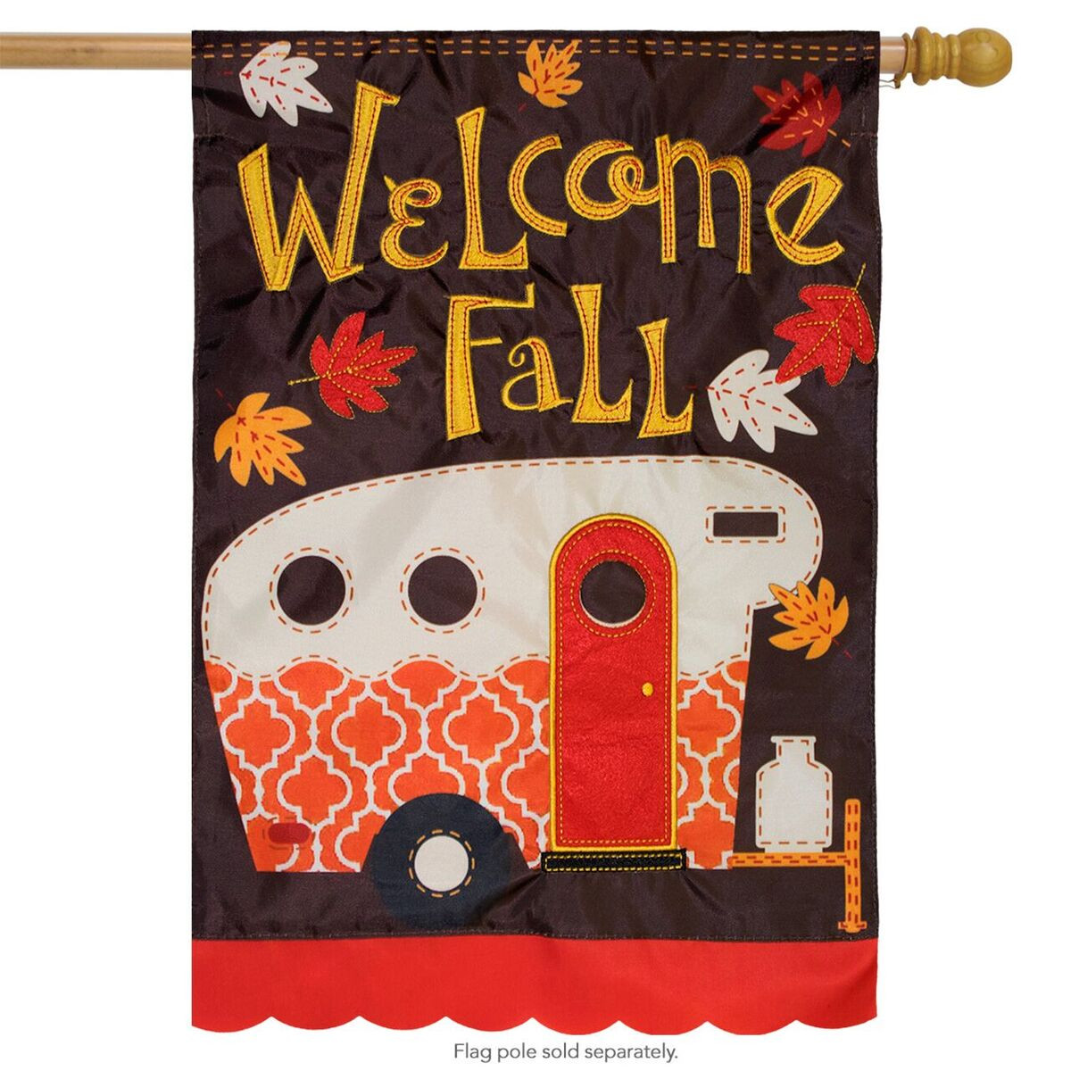Pumpkin Autumn House Flag