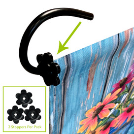 Briarwood Lane 3-pack floral design garden flag stand rubber stoppers for garden flag accessories.