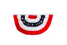 Briarwood Lane Patriotic Bunting 48" x 24" american flag themed decoration with stars and stripes.