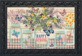 Happy Spring Mason Jar Doormat
