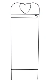 Briarwood Lane black heart-shaped garden flag holder, a wrought iron flag hanger for outdoor gardens.