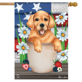 American Lab Patriotic House Flag