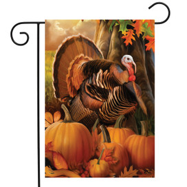 Harvest Turkey Fall Garden Flag