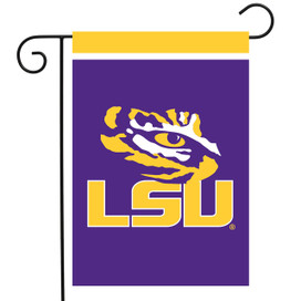 Briarwood Lane LSU Fighting Tigers NCAA Licensed small purple and gold garden flag decorative display.