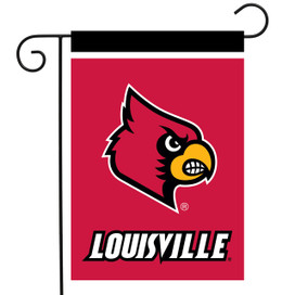 Briarwood Lane Louisville Cardinals NCAA Licensed small garden flag with colorful printed decorative team logo design.