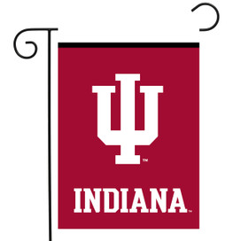 Briarwood Lane Indiana Hoosiers NCAA Licensed Garden Flag, official university team banner in red and white.