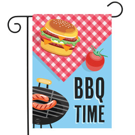 Briarwood Lane BBQ Time small printed garden flag with colorful springtime summer design for porch display.