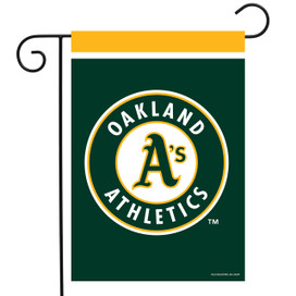 Briarwood Lane Oakland Athletics MLB licensed garden flag with green, gold, and white team logo.