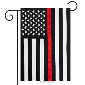 Thin Red Line Embroidered Garden Flag