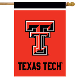Briarwood Lane Texas Tech Red Raiders NCAA Licensed house flag with large TT logo and text.