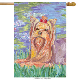 Bonet Yorkie Dog House Flag