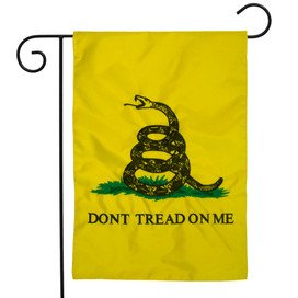 Don't Tread On Me Gadsden Applique & Embroidered Garden Flag