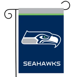 Briarwood Lane Seattle Seahawks NFL licensed garden flag with blue, green, and white colors.