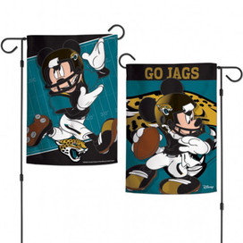 Jacksonville Jaguars 2-Sided Mickey Mouse NFL Garden Flag