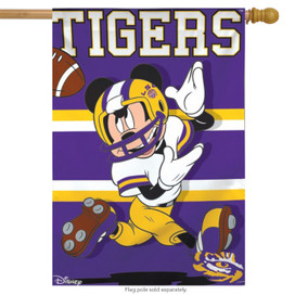 Louisiana State University Tigers NCAA Mickey Mouse House Flag