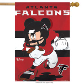 Atlanta Falcons NFL Mickey Mouse Football House Flag Atlanta Falcons NFL Mickey Mouse Football House Flag