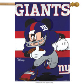 New York Giants NFL Mickey Mouse Football House Flag New York Giants NFL Mickey Mouse Football House Flag