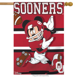 University of Oklahoma Sooners NCAA Mickey Mouse House Flag