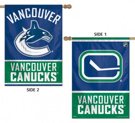 Vancouver Canucks Vertical 2 Sided House Flag
