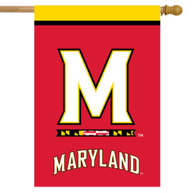 Briarwood Lane Maryland Terrapins NCAA Licensed House Flag, red with white M and yellow accents.