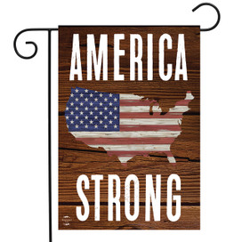 America Strong Patriotic Double-Sided Garden Flag