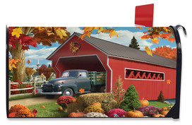 Harvest Bridge Autumn Mailbox Cover