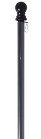 Briarwood Lane 57" black metal flag pole hardware for house flags and accessories.
