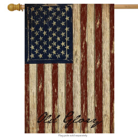 Old Glory Patriotic Primitive House Flag