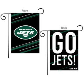 Briarwood Lane New York Jets NFL licensed garden flag with GO JETS text and logo.